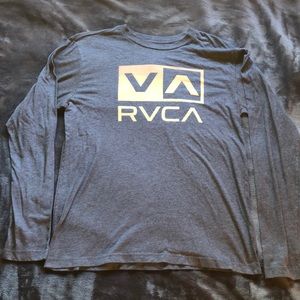 Men’s RVCA Long Sleeve Shirt Size Large Color Gray